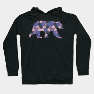 Purple Honeycomb Pattern Bear for Gay Bears | BearlyBrand Hoodie